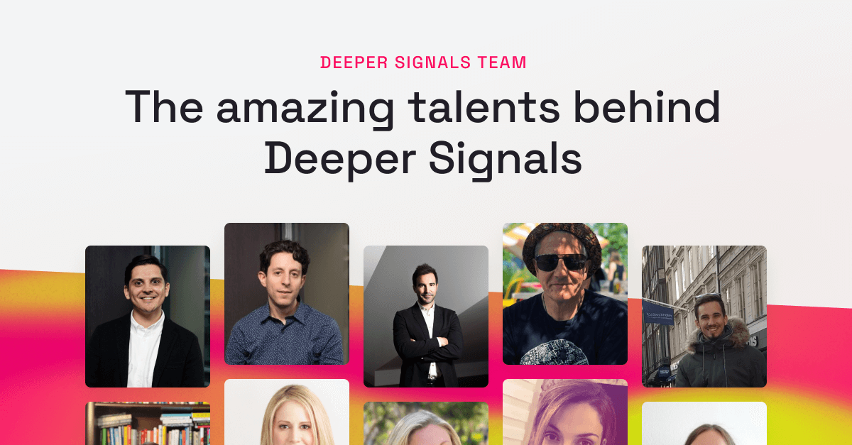Deeper Signals team portrait collage, published by Deeper Signals